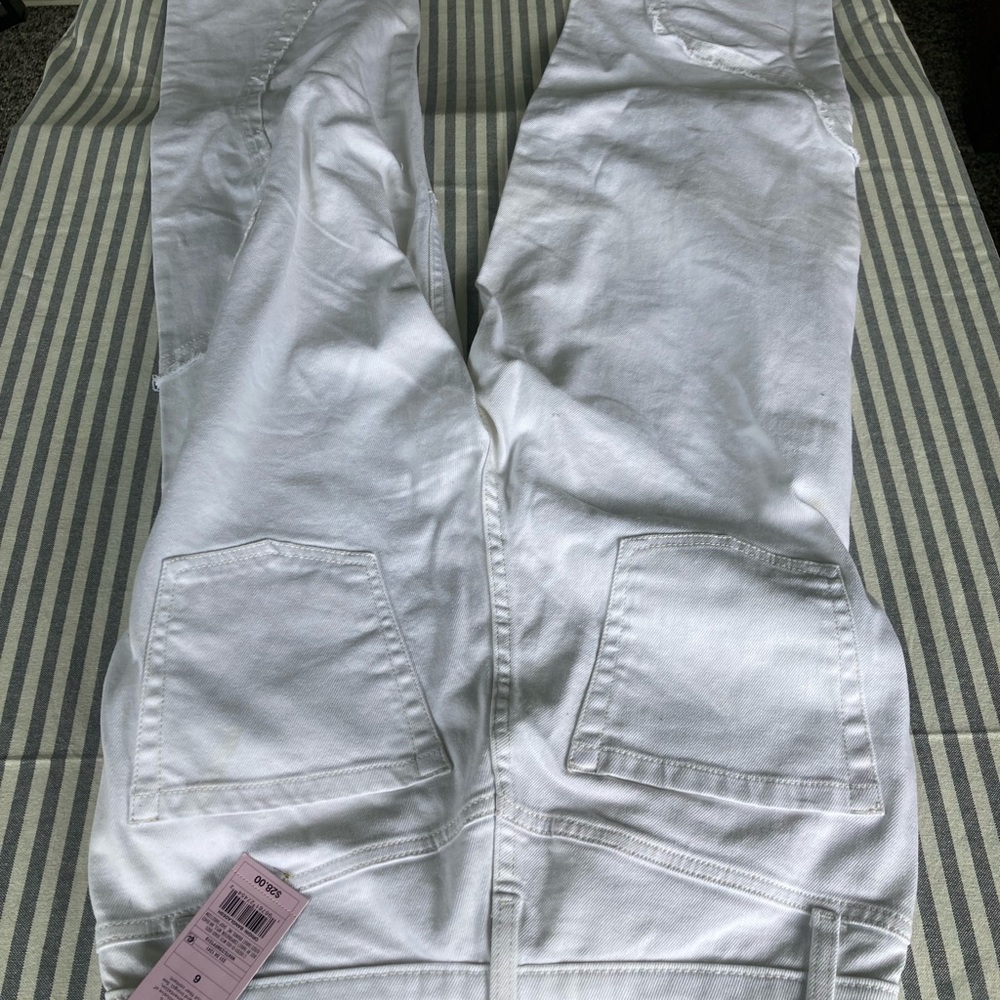 Target Wild Fable Women’s White Wide Leg Jeans Size 6 Unique Design - Picture 7 of 13